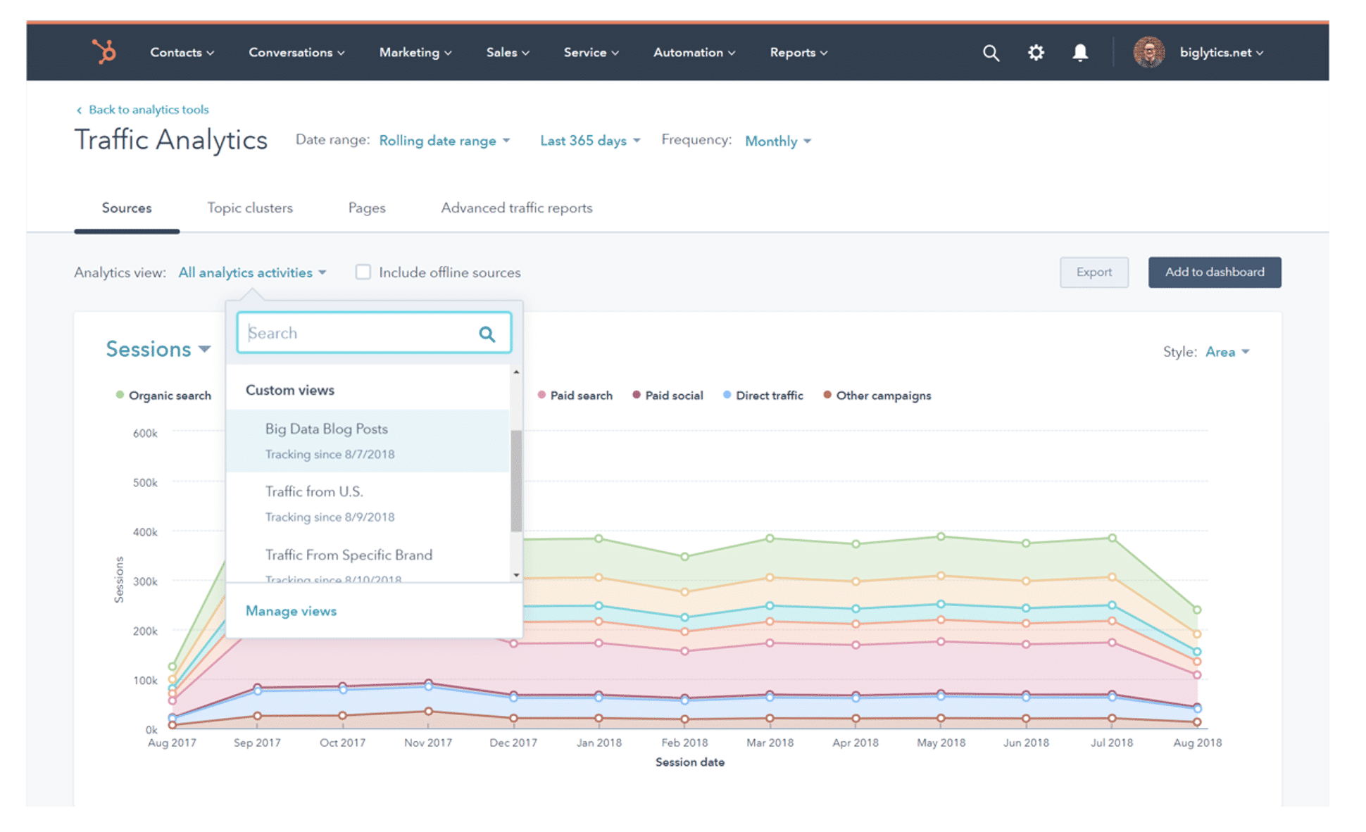 허브스팟 레포트(Analytics Tools) 기능 알아보기