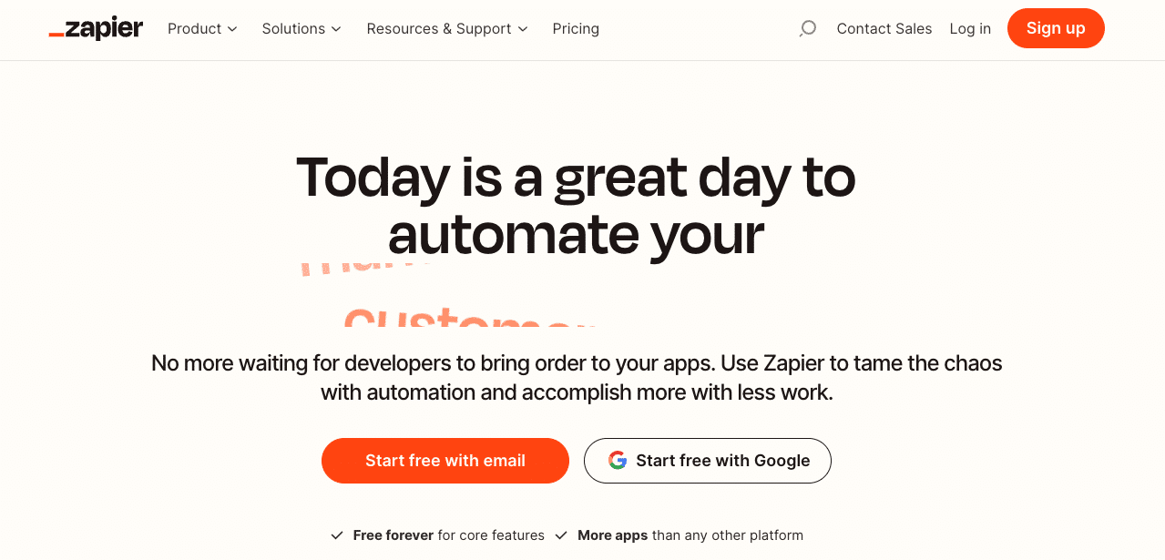 Best2. API 통합 및 연동의 최강자 '재피어(Zapier)'