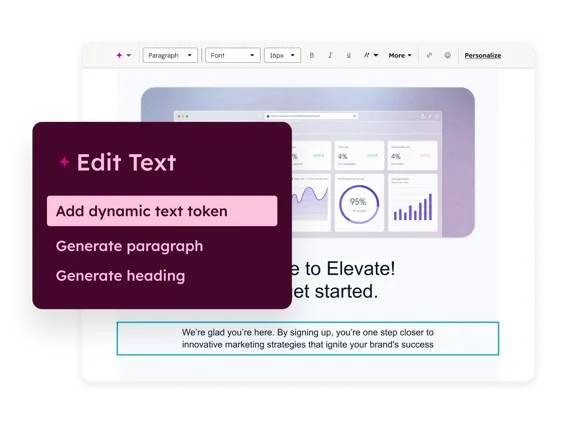 Marketing Hub- Email Dynamic Text Token