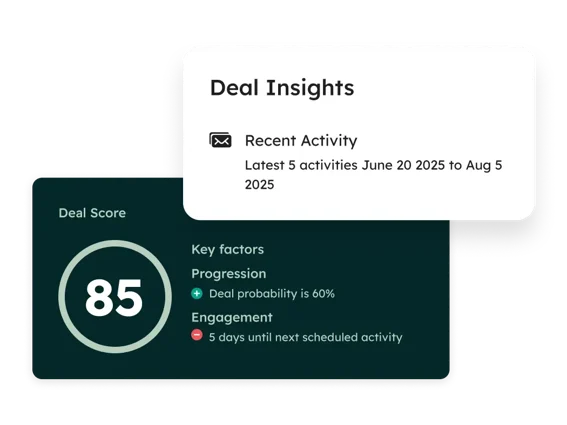 Sales Hub - Deal Scores