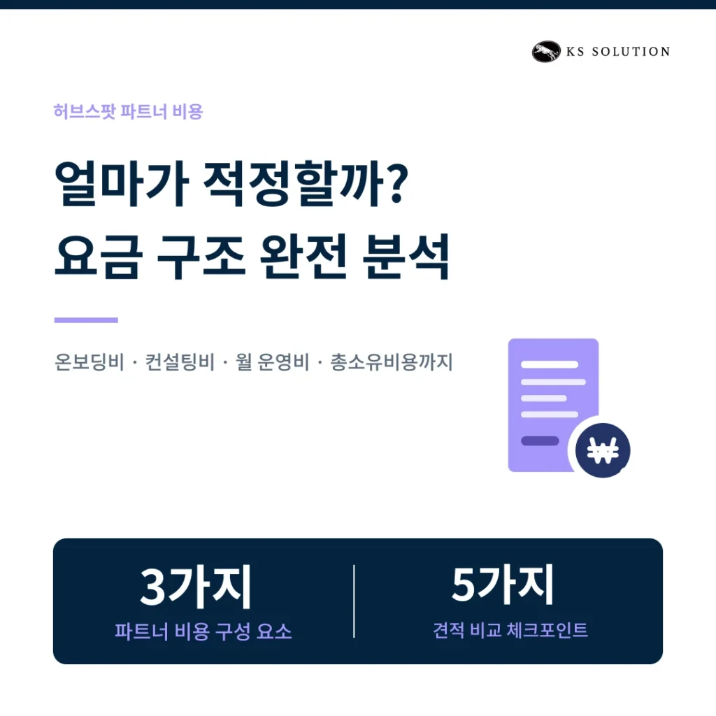 허브스팟 파트너 비용, 얼마가 적정할까? 요금 구조 완전 분석 - 카드뉴스 썸네일 이미지