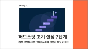 허브스팟 초기 설정 7단계 : 계정 생성부터 워크플로우까지 입문자 세팅 가이드 - 블로그 글 썸네일 이미지