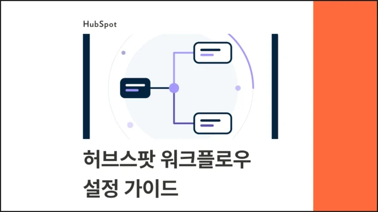 허브스팟 워크플로우 설정 가이드 : 담당자 자동 지정·내부 알림·테스트까지 - 블로그 글 썸네일 이미지